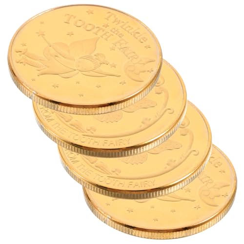 FIXOSHEE 4 Stück Motivations Runde Kinderbastel münzen aus Hochwertiger Legierung Dekorative Feen Souvenir Münzen als Kleines Geschenk Mitbringsel für Jungen und Mädchen von FIXOSHEE
