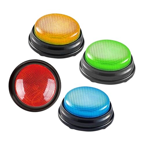 FIXOSHEE 4 Stück Teiliges Antwort Buzzer mit Einzigartigen Sounds Farbige Quiz Spiel Buzzer für Teamspiele Interaktives Reaktionsspielzeug Reaktionsfähigkeit und Lernspaß im Klassenzimmer von FIXOSHEE