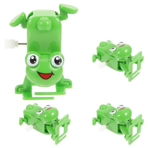 FIXOSHEE 4 Stück Teiliges Aufziehspielzeug Kleine Kunststoff Frösche Windup Uhrwerkspielzeug Geschenk Spielerisch Praktisch Langlebig Kunststoffoberfläche für Junge Mädchen und Jungen von FIXOSHEE