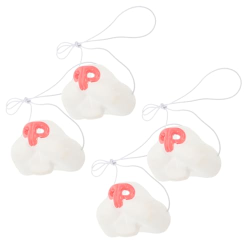 FIXOSHEE 4 Stück Teiliges Cosplay Kaninchen Nasen Realistische Bunny Kostüm Accessoires Langlebige Party Requisite für Halloween Ostern Fasching und Bühnenauftritte von FIXOSHEE