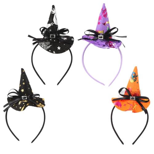 FIXOSHEE 4 Stück Teiliges Halloween Hexenhut Haarreif Leichtes Komfortables Kopfschmuck Accessoire für Damen für Kostüm und Maskenpartys Halloween Festlichkeiten Vielseitig Einsetzbar FIXOSHEE 4 Stück Teiliges Halloween Hexenhut Haarreif Leichtes Komfortables Kopfschmuck Accessoire für Damen für Kostüm und Maskenpartys Halloween Festlichkeiten Vielseitig Einsetzbar von FIXOSHEE