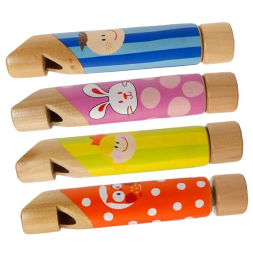 FIXOSHEE 4 Stück Teiliges Holz Slide Whistle Musikspielzeug für Robustes Holzmaterial Einfach zu Sicher und Langlebig für Musikalische Unterhaltung und Kreativität von FIXOSHEE
