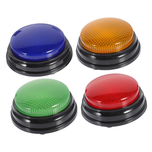 FIXOSHEE 4 Stück Teiliges Leuchtendes Party Game Button mit Soundeffekt Buzzer Sound Licht Tasten für Quizspiele Antwort Summer für Familien und Teamwettbewerbe FIXOSHEE 4 Stück Teiliges Leuchtendes Party Game Button mit Soundeffekt Buzzer Sound Licht Tasten für Quizspiele Antwort Summer für Familien und Teamwettbewerbe von FIXOSHEE