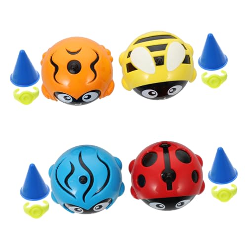 FIXOSHEE 4 Stück Teiliges Lustige Outdoor kinderkreisel in Insektenform Langlebiges Material Glatte Kanten Fördert Hand Auge koordination für Mädchen Jungen Kinderfestival Geschenk von FIXOSHEE