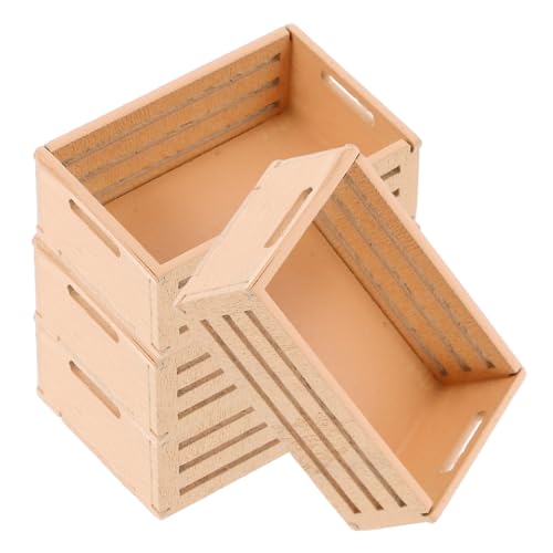FIXOSHEE 4 Stück Teiliges Miniatur Holzkorb Miniatur Puppenhaus Zubehör Realistische Kleine Holzkisten für Puppenstube Langlebige Mini Aufbewahrungskörbe aus Holz Fein Verarbeitet und FIXOSHEE 4 Stück Teiliges Miniatur Holzkorb Miniatur Puppenhaus Zubehör Realistische Kleine Holzkisten für Puppenstube Langlebige Mini Aufbewahrungskörbe aus Holz Fein Verarbeitet und von FIXOSHEE