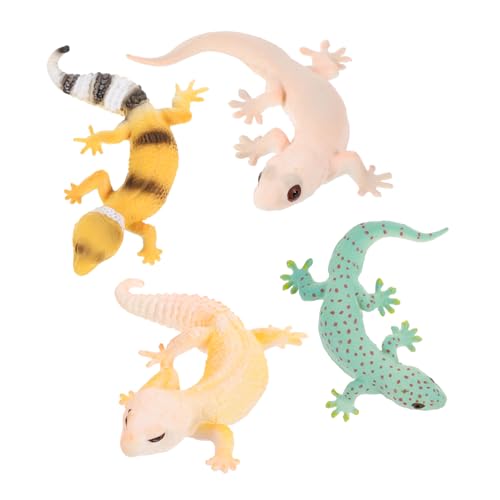 FIXOSHEE 4 Stück Teiliges Realistische Gecko Tierfiguren aus Kunststoff Pädagogisches Reptilienmodell für Lernspielzeug und Deko für Jungen und Mädchen FIXOSHEE 4 Stück Teiliges Realistische Gecko Tierfiguren aus Kunststoff Pädagogisches Reptilienmodell für Lernspielzeug und Deko für Jungen und Mädchen von FIXOSHEE