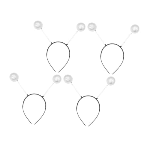 FIXOSHEE 4 Stück Teiliges Schimmernde Kostüm Haarreifen mit Zarten Schaumstoffkugeln Kreativer Haarschmuck für Karneval Festival und Party von FIXOSHEE