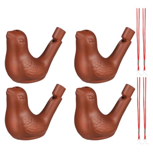 FIXOSHEE 4 Stück Teiliges Vogelpfeifen aus Violett mit Realistischen Wasservogelrufen Kinderpfeifen für Outdoor spiel Geburtstagsgeschenk und Partyzubehör Handgefertigte Klangspielzeuge von FIXOSHEE