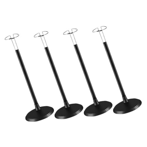 FIXOSHEE 4 Stück Verstellbare Puppenständer Schwarz Höhe Stabile Doll Stands für Figuren Robustes Material Einfach Montierbar Organizer und Actionfigur Halter von FIXOSHEE