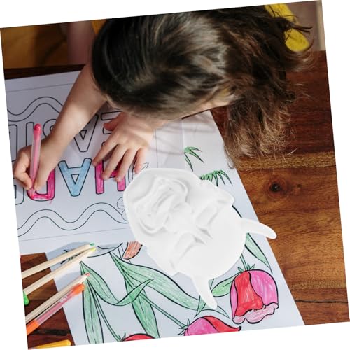 FIXOSHEE 4 Stück Weiße PVC DIY Masken zum Bemalen Leichte und Sichere Faschingsmasken für Kreative Halloween und Karnevalsmaskerade zum Basteln und Individuellen Gestalten von FIXOSHEE