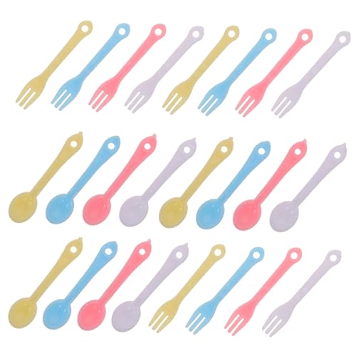 FIXOSHEE 40 Sätze Bunte Mini Gabeln Löffel für Puppenhausküche Detailgetreues Miniatur Geschirr Kreative Deko und Bastelzubehör FIXOSHEE 40 Sätze Bunte Mini Gabeln Löffel für Puppenhausküche Detailgetreues Miniatur Geschirr Kreative Deko und Bastelzubehör von FIXOSHEE