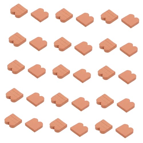 FIXOSHEE 40 Stück Maßstab Realistische Falsche Wandziegel für Puppenhaus Mini Garten Dekoration Detailgetreu Braun von FIXOSHEE