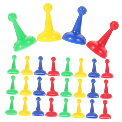 FIXOSHEE 40 Stück Teiliges Bunte Kunststoff-schachfiguren Kleine Leichte Spielbrett-Accessoires Ergonomisch Geformt Kompakt und Tragbar als Ersatz für Brettspiele und Denkspielspaß von FIXOSHEE