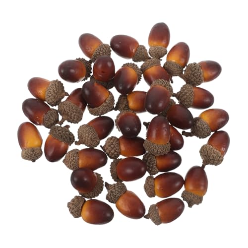 FIXOSHEE 40 Stück Teiliges Künstliche Eicheln mit Realistischem Design Leichte Dekoration für DIY Basteln Herbst und Festtagsdeko Vielseitig für Küche Hochzeit Thanksgiving und von FIXOSHEE
