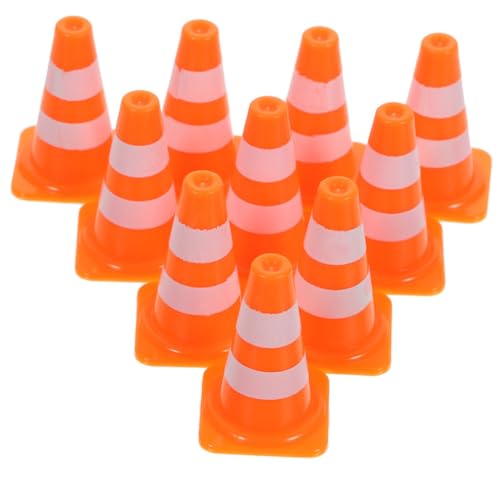 FIXOSHEE 40 Stück Teiliges Mini Verkehrszeichen Spielset aus Kunststoff Leuchtend Orangefarbene Pylonen und Straßenschilder Pädagogisches Verkehrslernspielzeug für Leicht und Tragbar von FIXOSHEE
