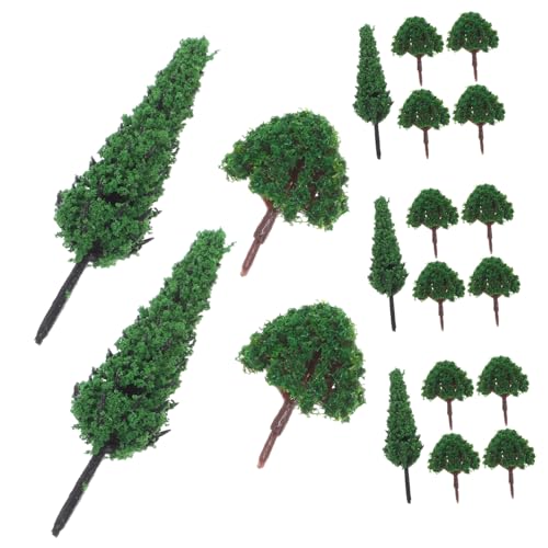 FIXOSHEE 40 Stück Teiliges Miniatur Landschaftsbäume für Modelleisenbahnen Architektur und Sandtisch Realistische Langlebige Plastikbäume für DIY Geländegestaltung und Dioramen von FIXOSHEE