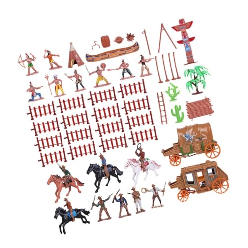 FIXOSHEE 43 Stück Teiliges Western Cowboy Figuren Miniatur Western Dekoration Wildwest Simulation Landschaftsbau FIXOSHEE 43 Stück Teiliges Western Cowboy Figuren Miniatur Western Dekoration Wildwest Simulation Landschaftsbau von FIXOSHEE