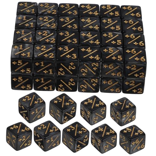 FIXOSHEE 48 Stück Teiliges Acryl Würfelzähler Set mit Plus Minus Symbolen Kleine Token Würfel für Tabletop Spiele Vielseitige Counter Würfel für Brettspiele und Kartenspiele Schwarzes FIXOSHEE 48 Stück Teiliges Acryl Würfelzähler Set mit Plus Minus Symbolen Kleine Token Würfel für Tabletop Spiele Vielseitige Counter Würfel für Brettspiele und Kartenspiele Schwarzes von FIXOSHEE