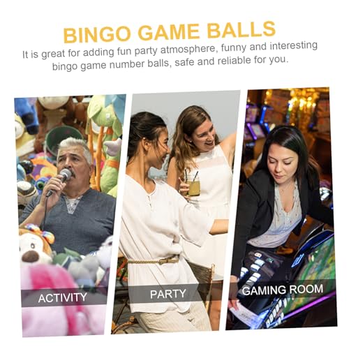 FIXOSHEE 49 Stück Teiliges Bingo Spiel Kugel aus Robustem Kunststoff Zweifarbige Gravierte Zahlenkugeln für Tombola Partyspiele und Losziehung Leicht Bruchsicher und Sichtbar von FIXOSHEE