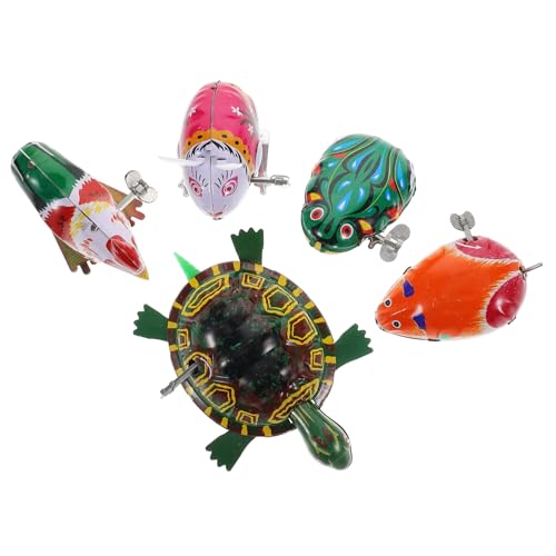 FIXOSHEE 5 Stück Teiliges Aufziehspielzeug Nostalgisch Mechanisch Blechspielzeug ohne Batterie für Party Goody Bag Füller Spielerisch Retro FIXOSHEE 5 Stück Teiliges Aufziehspielzeug Nostalgisch Mechanisch Blechspielzeug ohne Batterie für Party Goody Bag Füller Spielerisch Retro von FIXOSHEE