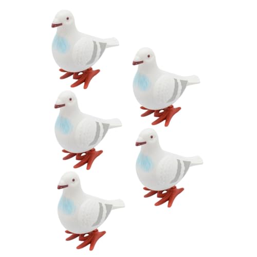 FIXOSHEE 5 Stück Teiliges Aufziehspielzeug Taube Wind up Lustige Cartoonform Interaktives Geschenk Kinderzimmer Dekoration Kleiner Pigeon für Jungen Mädchen von FIXOSHEE