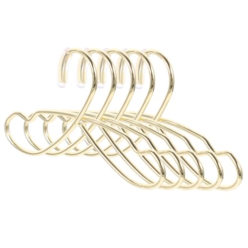 FIXOSHEE 5 Stück Teiliges Mini Kleiderbügel aus Metall Gold für Puppenkleidung Bjd Puppen Zubehör Puppenhaus Kleideraufhänger Leicht und Robust für Puppenschrank und Miniaturkleidung von FIXOSHEE