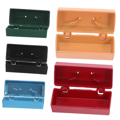 FIXOSHEE 5 Stück Teiliges Mini Werkzeugkasten für Puppenhaus Zubehör Realistische Miniatur Metall Platzsparend für Szenen Dekoration und Kreative FIXOSHEE 5 Stück Teiliges Mini Werkzeugkasten für Puppenhaus Zubehör Realistische Miniatur Metall Platzsparend für Szenen Dekoration und Kreative von FIXOSHEE