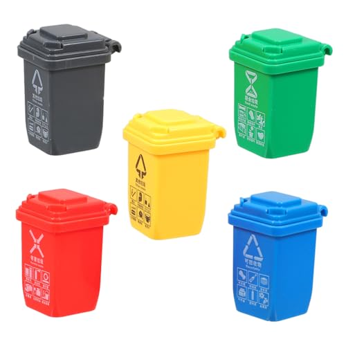 FIXOSHEE 5 Stück Teiliges Miniatur Mülltonnen für Puppenhaus Dekoration Robustes Lernspielzeug zur Mülltrennung Spielerische Umweltbildung Geeignet für Kleinkinder und Klassenzimmer FIXOSHEE 5 Stück Teiliges Miniatur Mülltonnen für Puppenhaus Dekoration Robustes Lernspielzeug zur Mülltrennung Spielerische Umweltbildung Geeignet für Kleinkinder und Klassenzimmer von FIXOSHEE