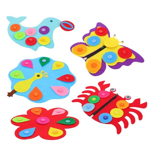 FIXOSHEE 5 Stück Teiliges Montessori Button Board aus Sicherem Langlebigem Vliesstoff Pädagogisches Lernspielzeug Feinmotorik und Hand Auge koordination für Kleinkinder und Vorschulkinder FIXOSHEE 5 Stück Teiliges Montessori Button Board aus Sicherem Langlebigem Vliesstoff Pädagogisches Lernspielzeug Feinmotorik und Hand Auge koordination für Kleinkinder und Vorschulkinder von FIXOSHEE