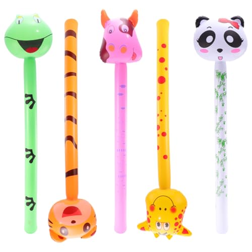 FIXOSHEE 5 Stück Teiliges PVC Aufblasbares Bunter Bouncy Stick für Langlebig und Sicher als Lustige Partydeko Zufällige Tiermotive Wie Kuh Tiger Panda Reh FIXOSHEE 5 Stück Teiliges PVC Aufblasbares Bunter Bouncy Stick für Langlebig und Sicher als Lustige Partydeko Zufällige Tiermotive Wie Kuh Tiger Panda Reh von FIXOSHEE