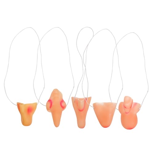FIXOSHEE 5 Stück Teiliges Vinyl Hexennasen Halloween Kunstnase Lustig Künstlich Langlebig Bequem Halloween Kostüm Zubehör für Party und Cosplay von FIXOSHEE