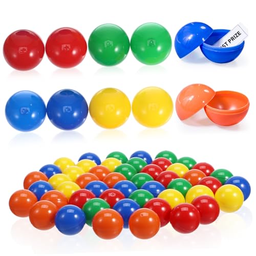 FIXOSHEE 50 Stück Bunte Raffle Drawing Balls aus Langlebigem Kunststoff Leichte Partyspiel Kugeln zum Ziehen als Party Activity Props für Festliche Events und Familienfeiern von FIXOSHEE