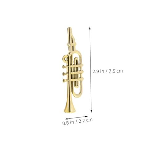FIXOSHEE 50 Stück Mini Musikinstrumente Figuren Gold Trompete Klarinette Flöte Violine Modell DIY Weihnachtsbaumschmuck Handgemachte Miniatur Ornamente für Basteln und Dekoration von FIXOSHEE