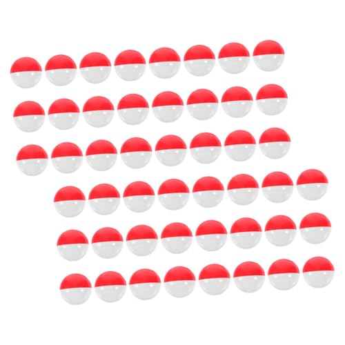 FIXOSHEE 50 Stück Runde Leere Kapseln für Kaugummiautomaten Nachfüllbare Kunststofffüllbälle Leichte Glatte Süßigkeitenbox für Partygeschenke Hochzeit Geburtstag Rot Weiß Design von FIXOSHEE