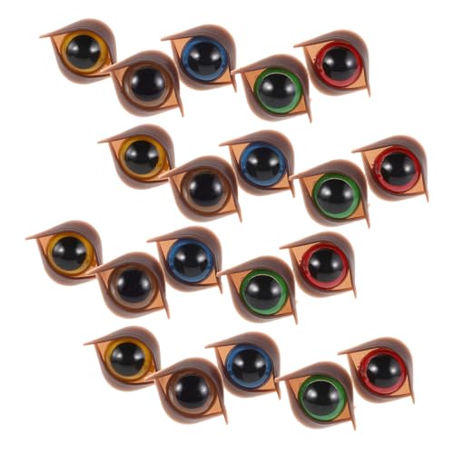 FIXOSHEE 50 Stück Teiliges Doppelte Augenlider Sicherheitsaugen mit Unterlegscheibe für Häkeltiere DIY Bastelaugen für Plüschtiere Puppen Zubehör von FIXOSHEE