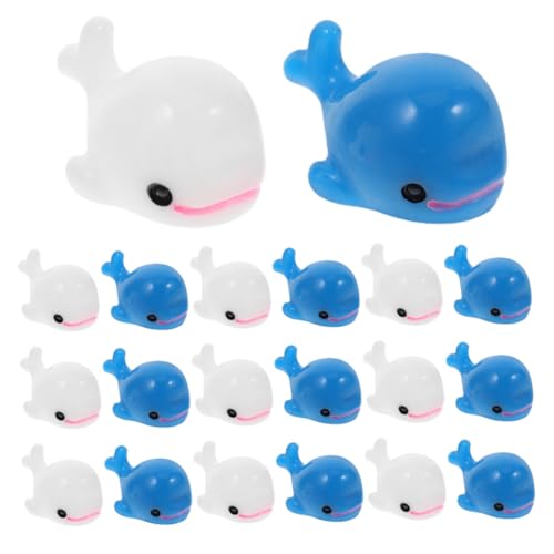 FIXOSHEE 50 Stück Teiliges Mini aus Kunstharz Niedliche Blaue und Weiße Meeresfiguren Detaillierte Miniatur Delfine für Mikro Landschaften Terrarien und Dekoration Sammelfiguren für Themen von FIXOSHEE