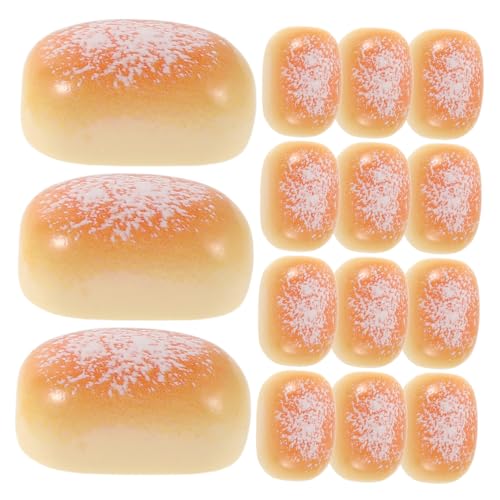 FIXOSHEE 50 Stück Teiliges Miniatur-Brot Resin Realistische Kokosbrot-Modelle Vielseitige Dekoration für Mini-küche DIY Bastelzubehör und Puppenhaus Leicht und Reisetauglich von FIXOSHEE