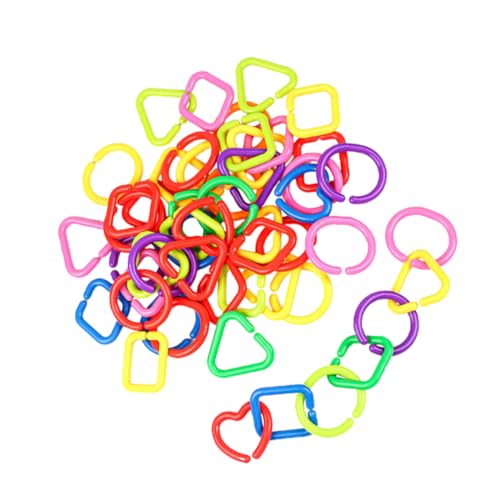 FIXOSHEE 500g Bunte Babyringe, Verbindungsringe, Spielzeug Für Kinderwagen Und Autositze, Verbindungsringe Für Kleinkinder Und Neugeborene, Früherziehungs- Und Reiseset von FIXOSHEE