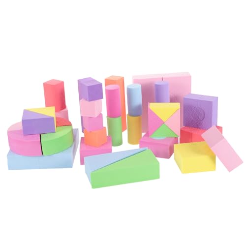 FIXOSHEE 52 Stück Teilige Eva Schaum Bausteine für Kleinkinder Bunte Stapelbare Geometrische Formen Kleine Bausteine Motorische Hand Auge Koordination Frühe Lernspielzeuge zur Form und FIXOSHEE 52 Stück Teilige Eva Schaum Bausteine für Kleinkinder Bunte Stapelbare Geometrische Formen Kleine Bausteine Motorische Hand Auge Koordination Frühe Lernspielzeuge zur Form und von FIXOSHEE