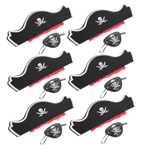 FIXOSHEE 6 Sätze Teiliges Piratenkostüm Zubehör Halloween Party Dekorative Piratenhut und Augenklappe für Damen und Herren Wiederverwendbar und Stilvoll FIXOSHEE 6 Sätze Teiliges Piratenkostüm Zubehör Halloween Party Dekorative Piratenhut und Augenklappe für Damen und Herren Wiederverwendbar und Stilvoll von FIXOSHEE