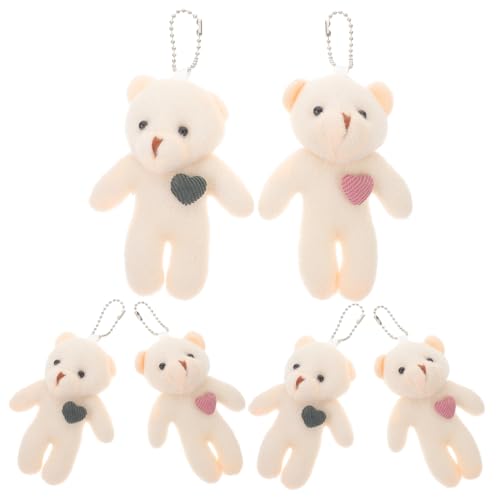 FIXOSHEE 6 Stück Mini Plüschbär Schlüsselanhänger Niedlicher Teddybär Anhänger Weiches Kuscheltier Bag Charms für Frauen Dekorativer Taschenanhänger in Rosa und Grün FIXOSHEE 6 Stück Mini Plüschbär Schlüsselanhänger Niedlicher Teddybär Anhänger Weiches Kuscheltier Bag Charms für Frauen Dekorativer Taschenanhänger in Rosa und Grün von FIXOSHEE
