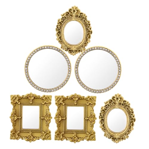 FIXOSHEE 6 Stück Puppenhaus Deko Goldfarbene Rahmen Harte Resinrahmen Feine Verarbeitung Robust und Elegant für Viktorianische Miniaturmöbel Terrarien FIXOSHEE 6 Stück Puppenhaus Deko Goldfarbene Rahmen Harte Resinrahmen Feine Verarbeitung Robust und Elegant für Viktorianische Miniaturmöbel Terrarien von FIXOSHEE