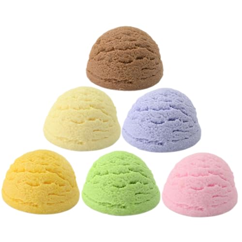 FIXOSHEE 6 Stück Realistische Eiscreme Kugeln Dekoration Farbenfrohe Simulation EIS Modell Deko für Eisdiele Ladengeschäft und Schaufenster Leicht und Langlebig Nicht Essbar von FIXOSHEE