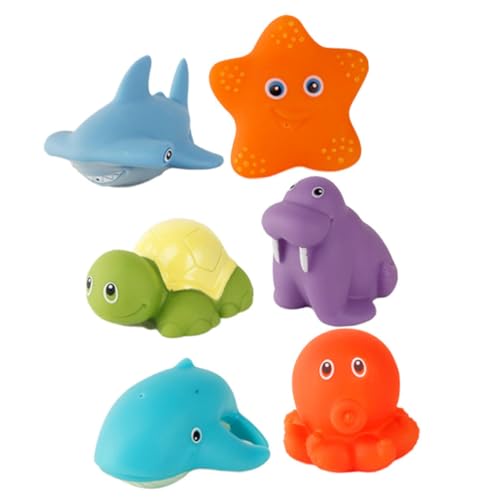 FIXOSHEE 6 Stück Teiliges Badespielzeug für Kleinkinder Wärmeempfindliche Farbwechsel Badetiere Schwimmendes Wasserspielzeug für Junge Mädchen Fördert Badespaß und Wahrnehmung Leicht und von FIXOSHEE