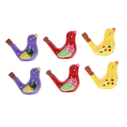 FIXOSHEE 6 Stück Teiliges Bunte Keramik Wasser Vogel Pfeifen Kreative Trinkspielzeuge Distinctive Tourismuskraft Sicher Umweltfreundlich für Party Spiel und von FIXOSHEE