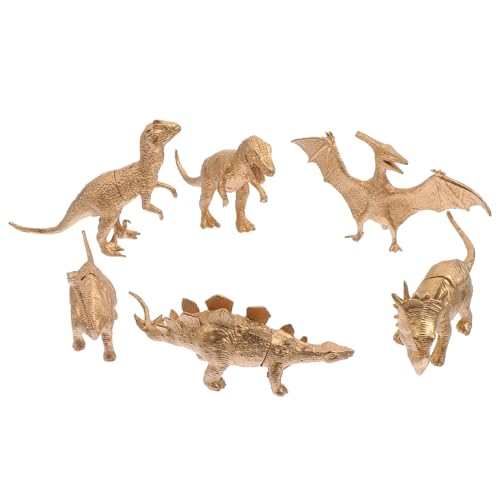 FIXOSHEE 6 Stück Teiliges Dinosaurier Modellspielzeug Lebendige Simulation Hohl Goldfarben Pädagogisch Kreative Geeignet als Geschenk und Wohnraum deko FIXOSHEE 6 Stück Teiliges Dinosaurier Modellspielzeug Lebendige Simulation Hohl Goldfarben Pädagogisch Kreative Geeignet als Geschenk und Wohnraum deko von FIXOSHEE