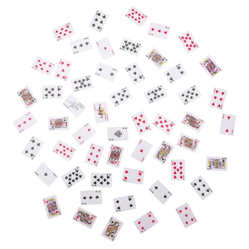 FIXOSHEE 6 Stück Teiliges Mini Kartenspiel Puppenhaus Zubehör Realistische Spielkarten für Jungen Mädchen Kompakt Leicht Vielseitig für Geburtstag und Lernspiele von FIXOSHEE