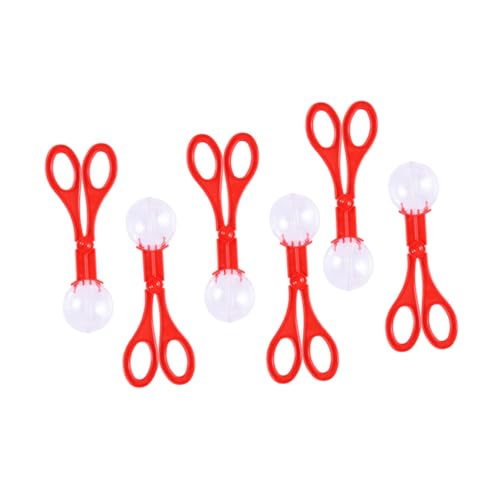 FIXOSHEE 6 Stück Teiliges Outdoor Fangscheren Set Rot Insektenzange Sicher zum Fangen von Käfern für Entdecker Jungen Mädchen Naturerlebnis von FIXOSHEE