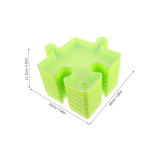 FIXOSHEE 6 Stück Teiliges Puzzle Sortier Tablett mit Staubdichtem Deckel Großer Kapazität Stapelbarer Kunststoff Organizer für Sortieren Aufbewahrung für Zuhause Schule Reise von FIXOSHEE