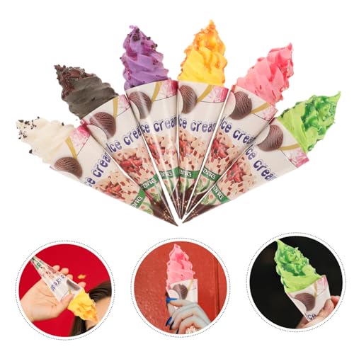 FIXOSHEE 6 Stück Teiliges Realistische Modelle Kühlschrankmagnete Langlebig Stark für Sommerdeko Eisdiele Souvenir Geschenk Spaßige Kühlschrankdekoration von FIXOSHEE